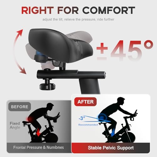 Noseless Oversized Bike Seat - Wide Cushion for Electric Bike - Black