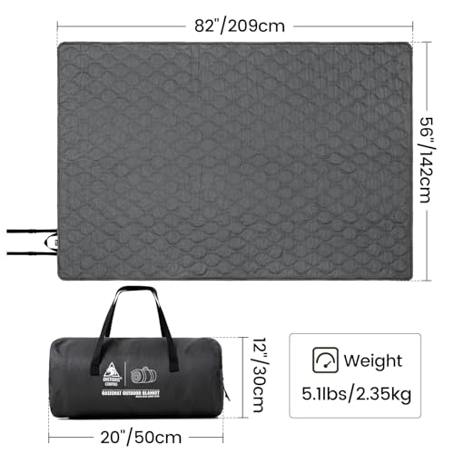 ONETIGRIS Waterproof Outdoor Blanket - Portable Camping & Picnic Mat with Carry Bag