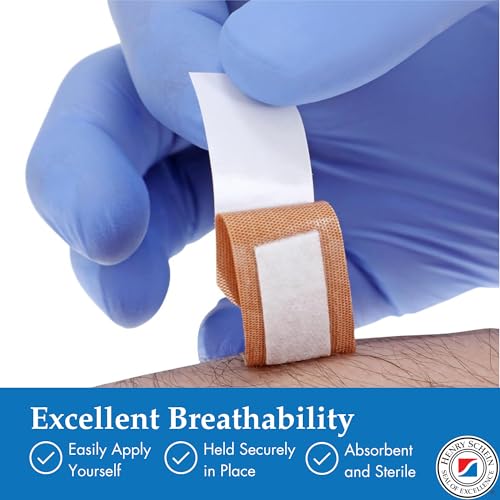 Sterile Fabric Adhesive Bandages - 3/4" x 3", 100 Count