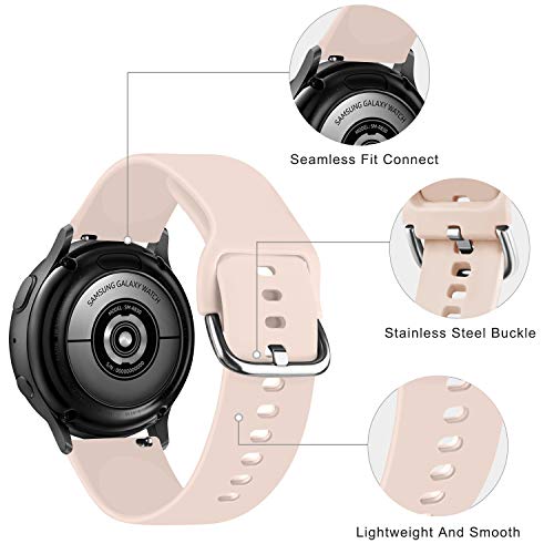 20mm Soft Silicone Replacement Strap for Amazfit Smart Watches - Pink, Small