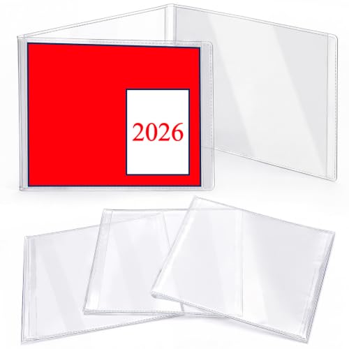 Mahjong Card Sleeves - 4 Pack Clear Plastic Protectors for Large 6 1/8" x 4 3/4" Cards