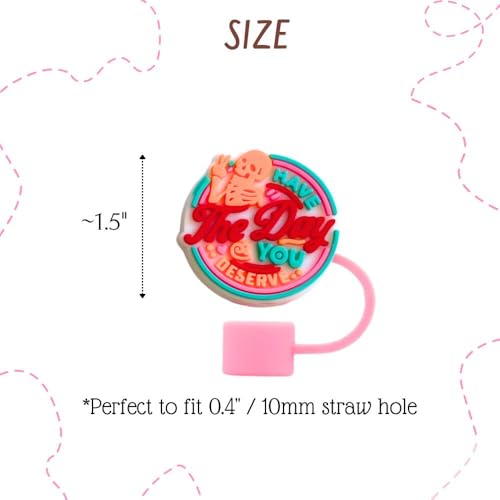Funny Straw Toppers Set - 9PC Silicone Lid Covers for Tumbler