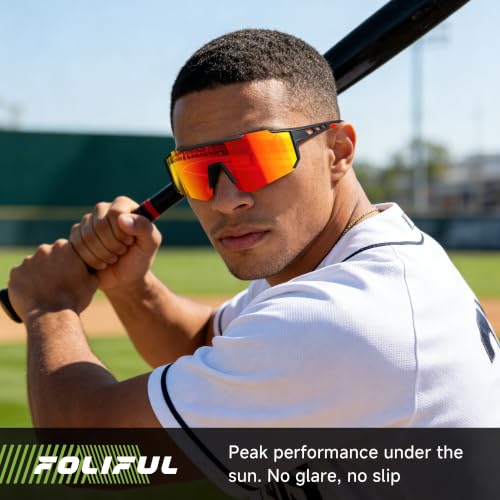 Polarized Sports Sunglasses - 3 Pack for Running, Cycling, Hiking - Grey, Red, Dark Blue