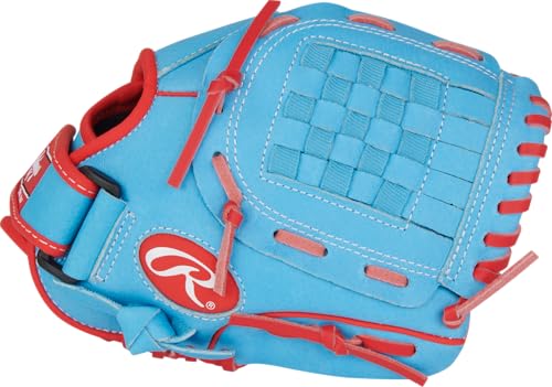 Rawlings Jacob deGrom 10" Youth Baseball Glove - Columbia Blue & Scarlet