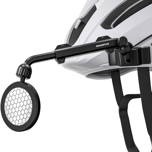 Black Bike Helmet Mirror - 360° Adjustable, Rotatable, Quick Release Cycling Rearview