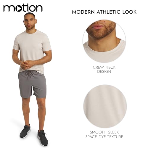Motion Men's Slim Fit Tee Active Performance T-Shirt - Medium / Bone