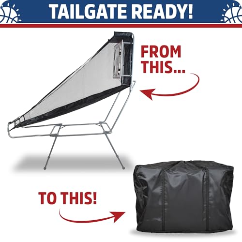 Electronic Football Toss Game - Portable Tailgate Fun with 4 Mini Footballs