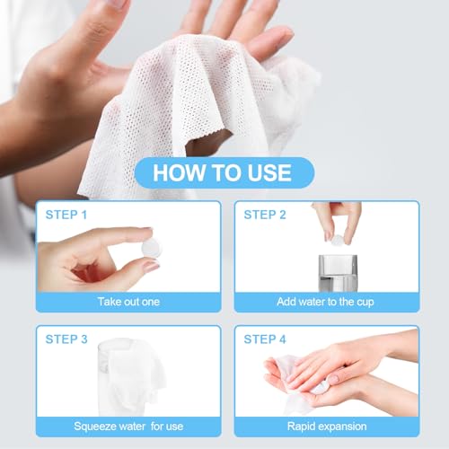 200 PCS Compressed Towel, Disposable Thicker Portable Towels, Camping