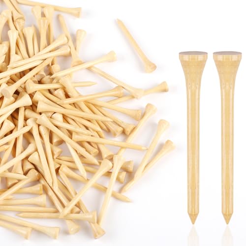 150PCS Biodegradable Bamboo Golf Tees - 2 3/4 Inch