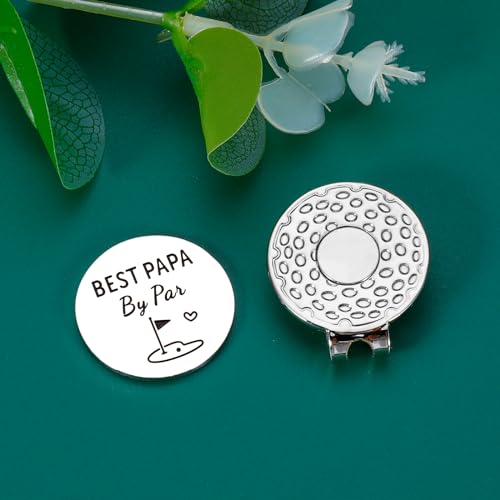 Magnetic Golf Ball Marker Hat Clip - Best Papa by Par