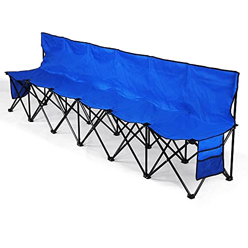 6-Seat Portable Folding Chair with Carry Bag for Camping & Beach