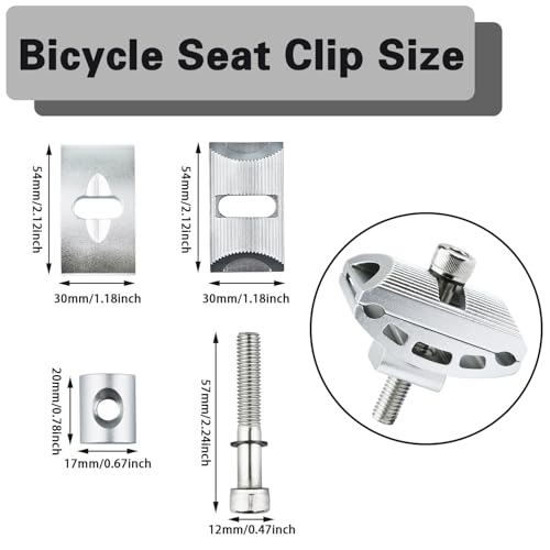 Aluminum Alloy Bike Seat Clamp - Universal Bicycle Seat Post Replacement for Mountain Bikes
