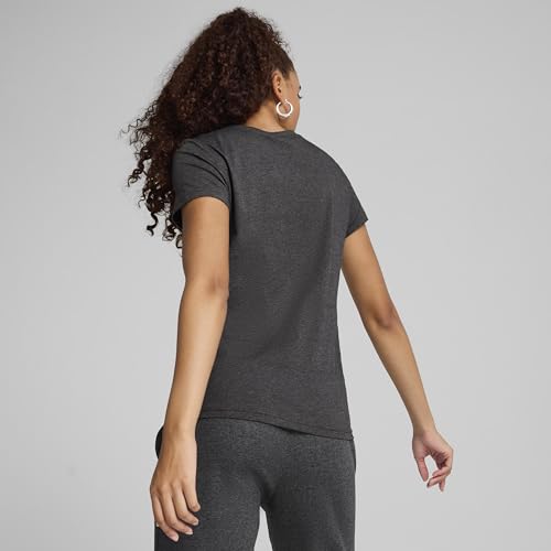 PUMA Women's Essentials Logo Heather Crew Neck Casual T-Shirt - Purple, X-Large / Bridal Rose SS25