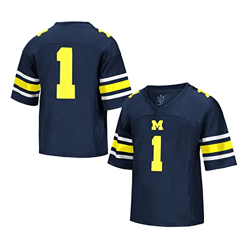 Little King NCAA Infant Touchdown Pass Team Football Jersey Michigan Wolverines Navy 18 Months