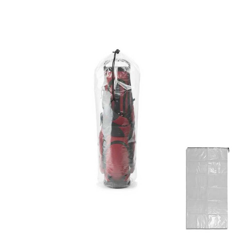 Aogigigio 2 Pack Golf Bag Cover – 31"x62" Extra Large Clear Plastic Dust Covers with Drawstring (4 Mil), Multi-Purpose Storage Bags for Golf Clubs, Household Organizing, Reusable (Clear)