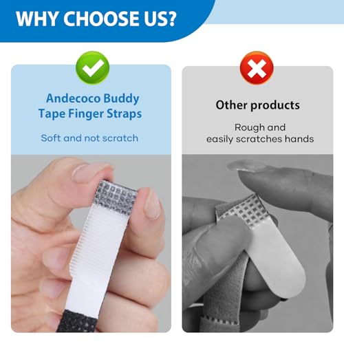 Finger Buddy Straps - 10 Pack Non-Stick Finger Protection - Black
