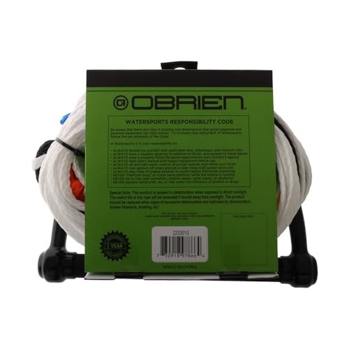 O'Brien 8-Section Water Ski Rope with Handle - Adjustable Long Tow Line for Water Sports
