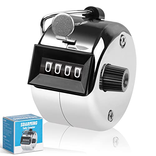 4-Digit Hand Tally Counter - Durable Metal Clicker - 1 Piece