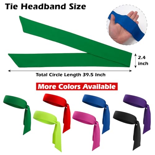Adjustable Sports Head Tie Sweatband for Men and Women - Black