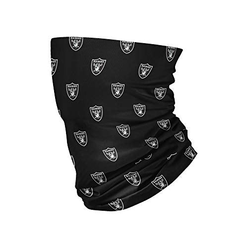 NFL Team Logo Neck Gaiter - Las Vegas Raiders Mini Print