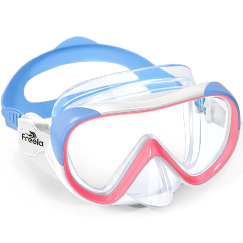 Kids Swimming Goggles with Nose Cover - Anti-Fog No Leakage - Pink