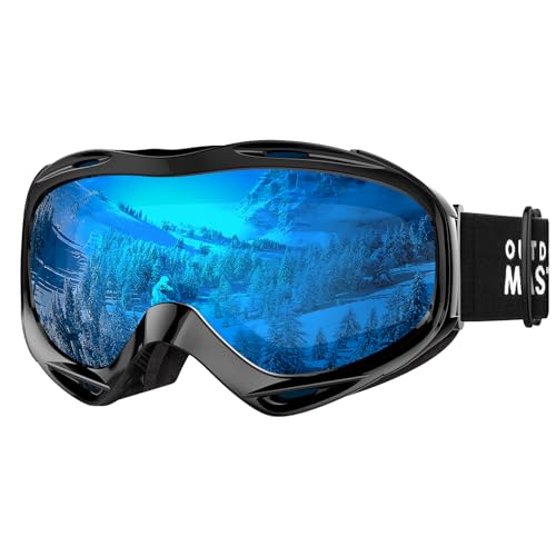 OutdoorMaster OTG Ski Goggles - Anti-Fog Snowboard Goggles for Men, Women & Youth, 5.30 x 1.65 inches, VLT 15.6%