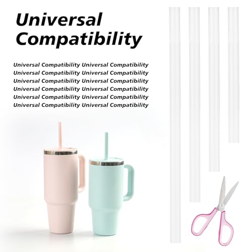 Replacement Straws for Hydro Flask 40 oz Tumbler - 6 Clear Straws