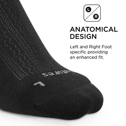 Feetures Women's Everyday Max Cushion Crew Socks - Medium Black, 1 Pair