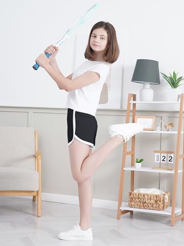 Girls Quick Dry Dolphin Shorts - 5 Pack Athletic Gym Wear