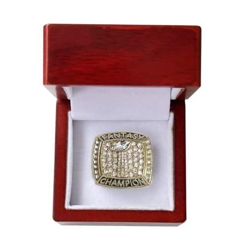 2017 Fantasy Football Championship Ring Trophy - Gold, Size 10 with Box