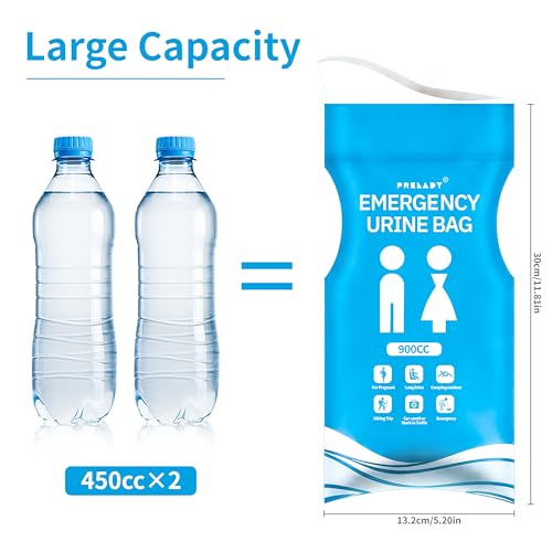 900CC Disposable Urine Bags - 12 PCS Portable Travel Pee Bags