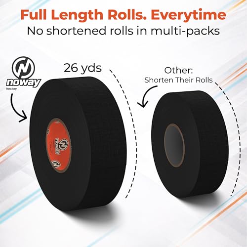 Black Hockey Tape – 1" x 26 Yards, Strong Adhesive, Water Resistant