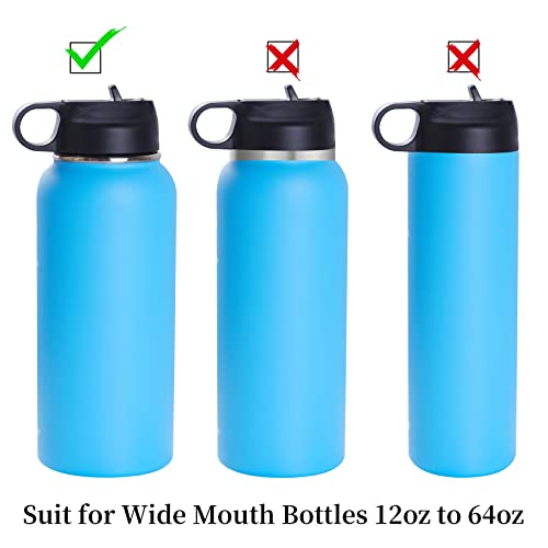 Paracord Handle for Wide Mouth Water Bottles - 2 Pack