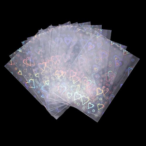 Photocard Sleeves - 100 Pack, Heart-Shaped Design