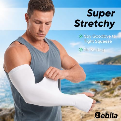 Arm Sleeves with Thumb Hole for Men Women Sun Protection UV Cooling