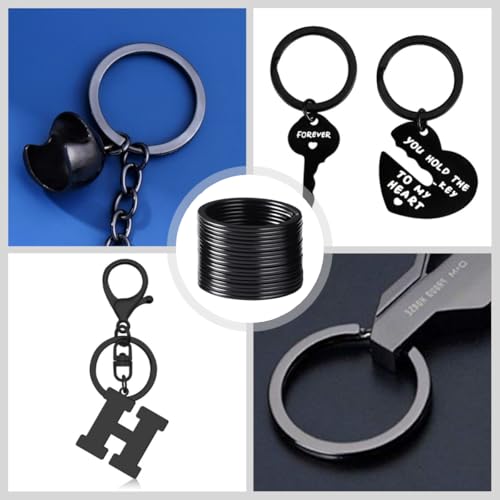 10 Pcs 1-Inch Stainless Steel Split Rings for Keychains
