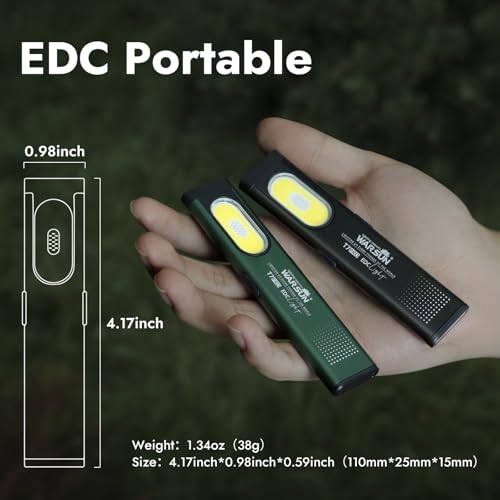WARSUN T7 PRO Rechargeable LED EDC Flashlight, Compact Pocket Light with Magnetic Base