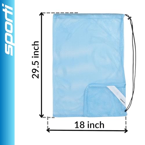 Sporti Mesh Swim Bag with Zipper Pocket - Durable Water Sports Equipment Backpack