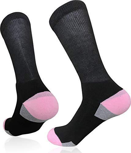 Diabetic Non-Binding Crew Socks for Swollen & Wide Feet - 3 Pack