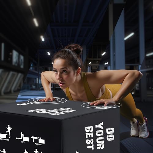 Plyometric Jump Box for Home Gym - 3-in-1, 20/24/30 Inch, 450lbs Capacity