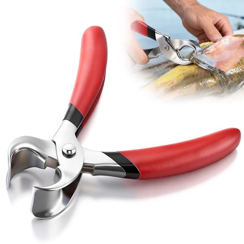 HappyAlley Red Catfish Skinning Pliers Heavy Duty Fish Skinner with Ergonomic Grips - 1 Pack
