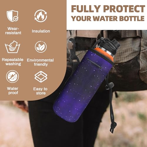 ALEIFLE Star Water Bottle Carrier with Strap for 20-24 oz Neoprene Sleeve
