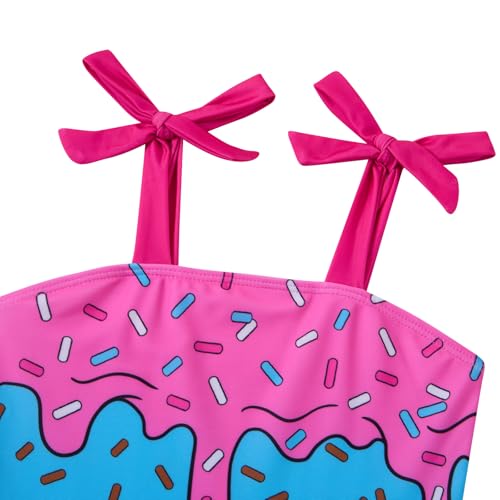 Toddler Girls Ruffle One-Piece Swimsuit - Ice Cream, 5-6 Years