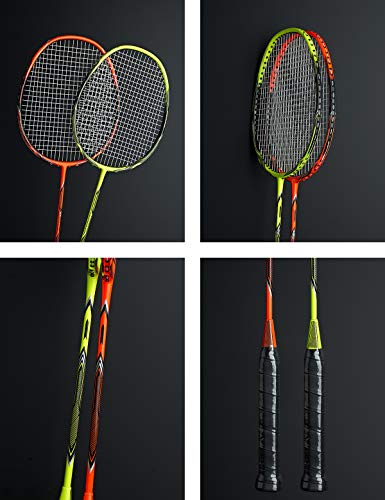 Carbon Fiber Badminton Rackets Set - 2-Pack for Backyard Fun