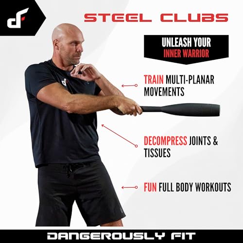 5lb-25lb Steel Club Bell - Strength Training & Full Body Workouts