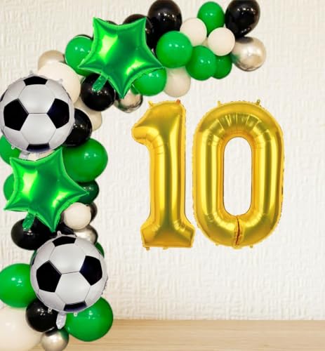 Soccer Balloons 10th Birthday Party Decorations Supplies for Boy