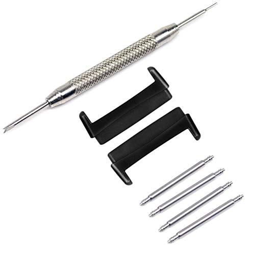 Stainless Steel Watch Band Adapter for Fitbit Versa 4/3 & Sense - Black