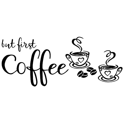But First Coffee Vinyl Wall Decal Sticker for Coffee Shop Decoration Kitchen Home Wall Art D?cor