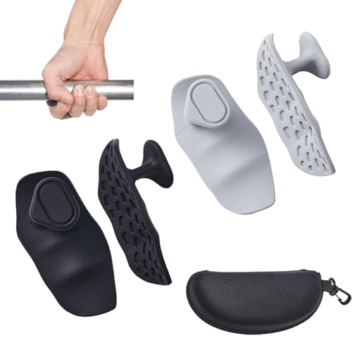 Anti-Slip Rubber Weight Grips for Weight Lifting - Gray & Black