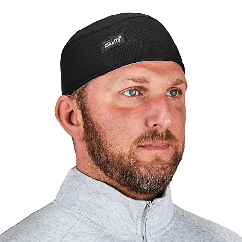 Performance Skull Cap with Moisture-Wicking Sweatband - Black